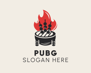 Food - Flame Barbecue Grill logo design