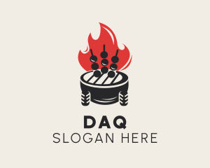 Grill - Flame Barbecue Grill logo design