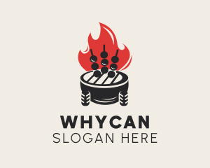 Cook - Flame Barbecue Grill logo design