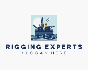 Oil Rig Mining logo design