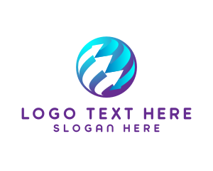 Logistics - Global Arrow Sphere logo design