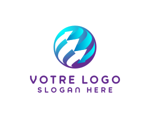 Marketing - Global Arrow Sphere logo design