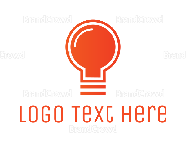 Orange Light Bulb Logo