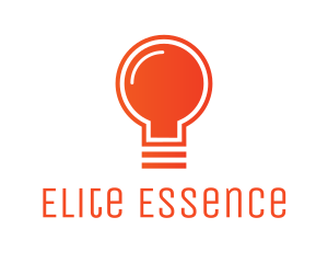 Electrical Energy - Orange Light Bulb logo design