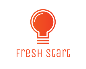 New - Orange Light Bulb logo design