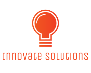 Orange Light Bulb logo design