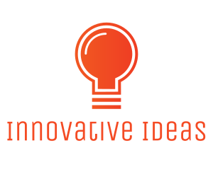 Creativity - Orange Light Bulb logo design