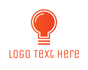 Orange Light Bulb Logo