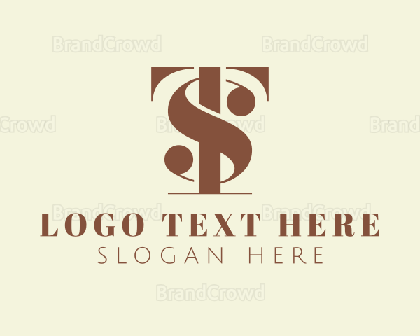 Elegant Fashion Letter TS Monogram Logo