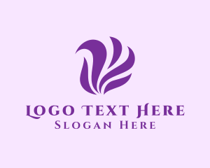 Tobacco - Violet Abstract Flame logo design