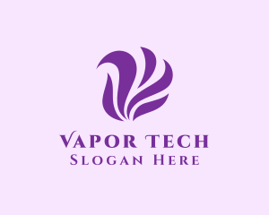 Vapor - Violet Abstract Flame logo design
