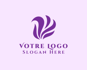 Violet - Violet Abstract Flame logo design