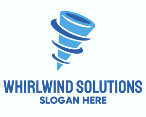 Whirlwind - Cone Tornado Twister logo design