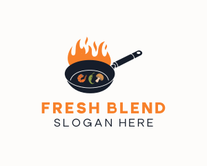 Ingredients - Fire Cooking Pan logo design