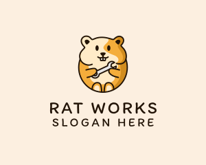 Hamster Wrench Repair logo design