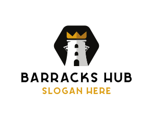 Barracks - Royal Crown Castle Tower logo design