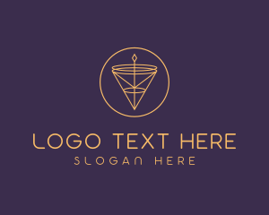 Spiritual - Luxurious Cone Pendant logo design