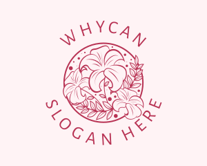 Woman - Organic Flower Beauty logo design