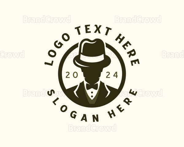 Bowtie Gentleman Hipster Logo