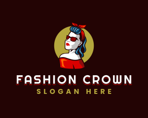 Fashion Woman Headscarf logo design