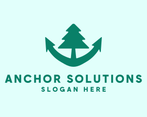 Anchor - Anchor Pine Tree logo design