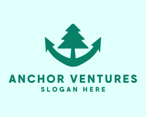 Anchor - Anchor Pine Tree logo design