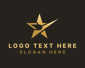 Art Studio - Gold Star Business logo design
