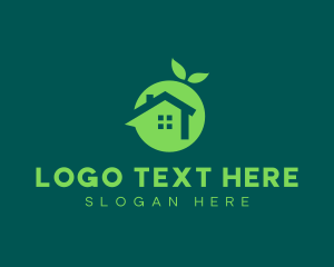 Negative Space - Fresh Green Home logo design