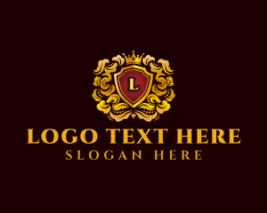 Regal - Premium Crown Shield logo design