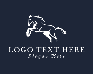 Bronco - Running Stallion Horse logo design