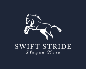 Run - Running Stallion Horse logo design