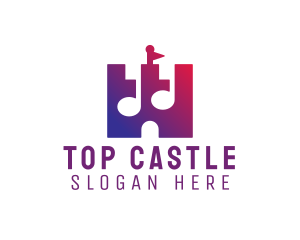 Castle Music Note logo design