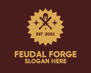 Feudal - Armor Gaming Badge logo design