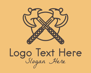 Medieval - Medieval Battle Axe logo design