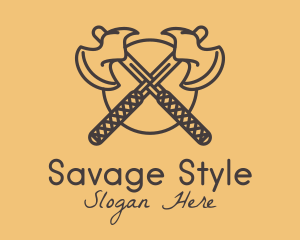 Medieval Battle Axe logo design