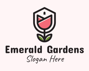 House Rose Gardening logo design