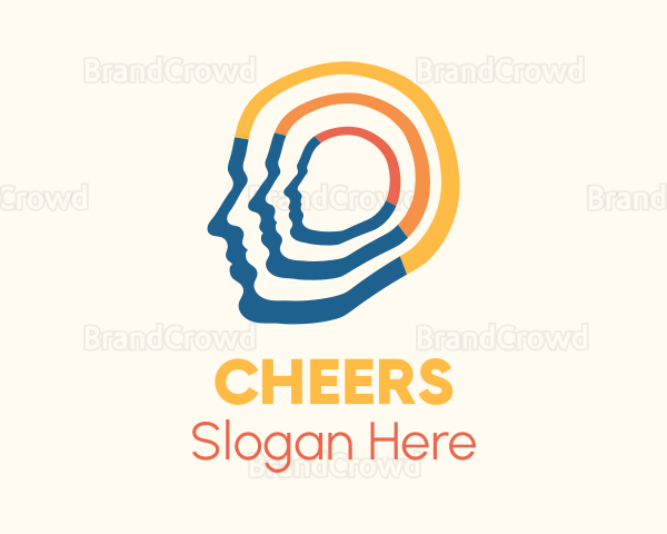 Multicolor Human Head Logo