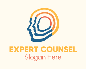 Counsel - Multicolor Human Head logo design