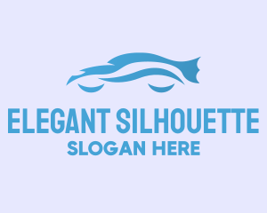 Silhouette - Blue Car Silhouette logo design