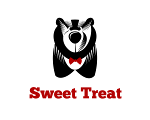 Big Bear & Bowtie logo design