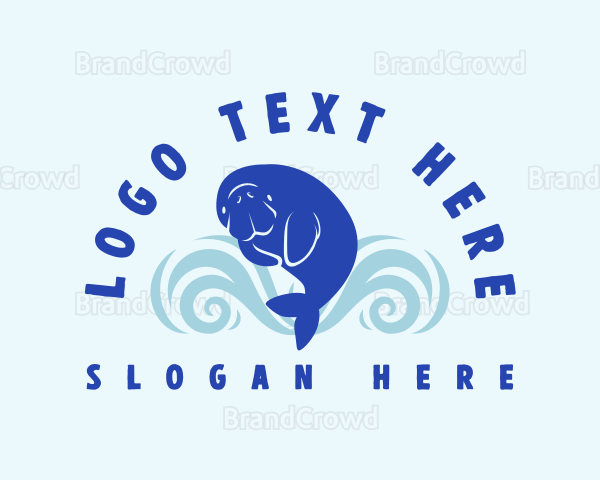 Manatee Aquarium Zoo Logo