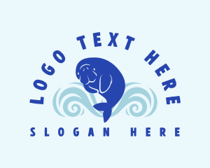 Manatee - Manatee Aquarium Zoo logo design