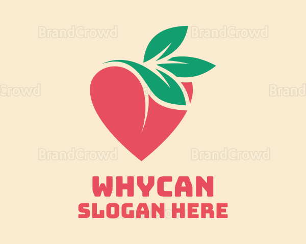 Organic Heart Fruit Logo