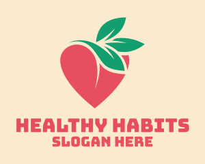 Dietitian - Organic Heart Fruit logo design