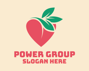 Produce - Organic Heart Fruit logo design