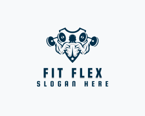 Workout - Muscle Weightlifting Workout logo design