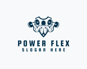 Muscle - Muscle Weightlifting Workout logo design