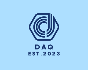 Tech - Blue Digital Letter D logo design