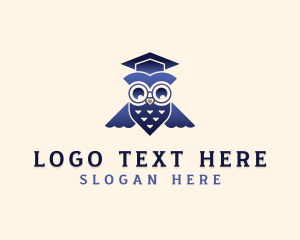 Wise - Scholar Owl Student logo design
