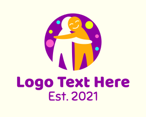 Social - Colorful People Hug logo design